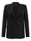 Semper Blazer Jacket In Wool In Black