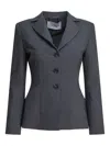 Semper Button-fastening Blazer In Gray