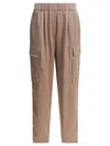 Semper Beige Polyester Trousers In Brown