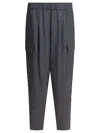 Semper Grey Polyester Trousers In Gray