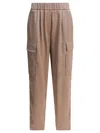 Semper Beige Polyester Trousers In Nude