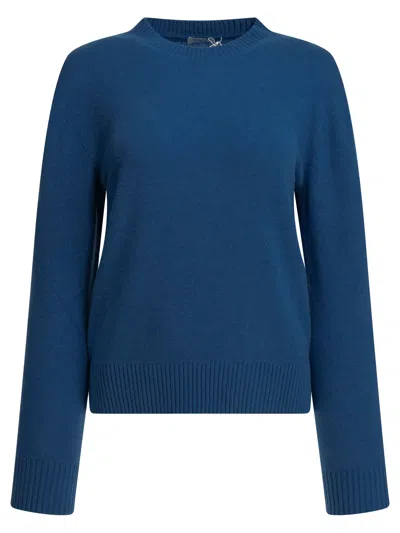 Semper Cashmere Crew-neck Sweater In Blue