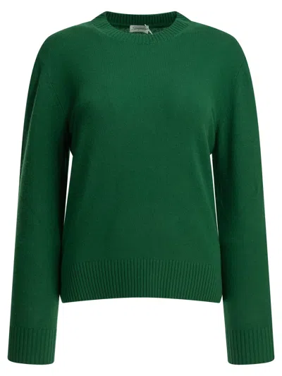 Semper Cashmere Crew-neck Sweater In Green