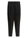 Semper Blue Polyester Trousers In Black