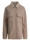 Semper Flap-pocket Shirt Jacket In Neutral
