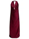 Semper Flared Dress With American Neckline Dresses Red In Burgundy