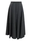 Semper Flared Midi Skirt In Black