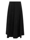 Semper Flared Midi Skirt In Black