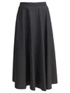 Semper Grey Elastane Skirt In Black