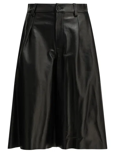 Semper Formal Leather Shorts In Black