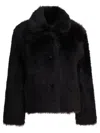 Semper Fur Coat Jackets And Coats Brown In Black