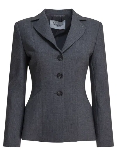 Semper Grey Elastane Jacket In Gray