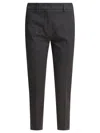 Semper Grey Elastane Trousers In Black
