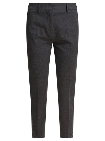Semper Grey Elastane Trousers In Gray