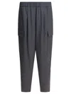 Semper Grey Polyester Trousers In Gray