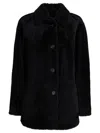 Semper Long Reversible Leather Coat Jackets And Coats Black In Black