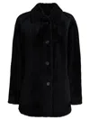 Semper Long Reversible Leather Coat Jackets And Coats Black In Brown