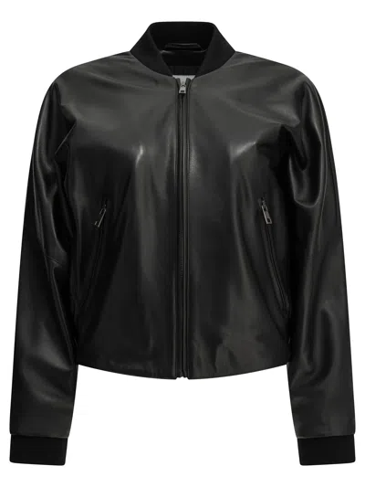 Semper Nappa Leather Jacket In Black