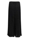 Semper Pleated Midi Skirt In Black
