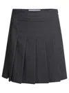 Semper Grey Elastane Skirt In Black