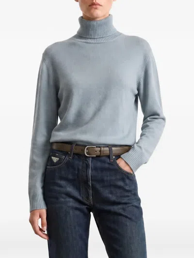 Semper Roll-neck Cashmere Sweater In Blue