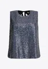 Semper Sequined A-line Top Tops Grey In Gray