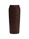 Semper Sequined Midi Skirt Skirts Brown In Brown
