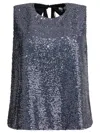 Semper Sequined A-line Top Tops Grey In Gray