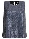 Semper Sequined A-line Top Tops Grey In Gray
