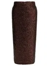 Semper Sequined Midi Skirt Skirts Brown In Brown