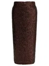 Semper Sequined Midi Skirt Skirts Brown In Brown