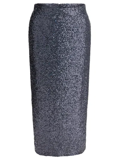 Semper Sequined Midi Skirt In Gray