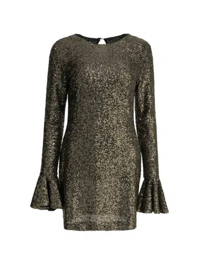 Semper Sequinned Mini Dress In Brown