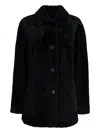Semper Long Reversible Leather Coat Jackets And Coats Black In Black