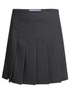 Semper Grey Elastane Skirt In Black