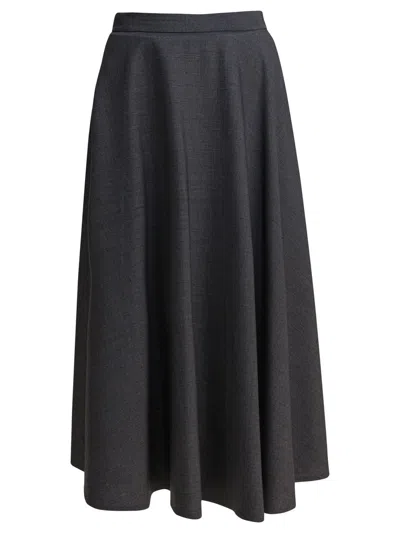 Semper Tailored Long Skirt In Gray