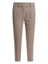 Semper Beige Elastane Trousers In Brown