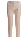 Semper Beige Elastane Trousers In Neutral