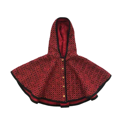 Semsem Kids' Sameera Cape Jacket In Ebony