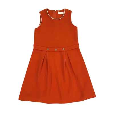 Semsem Kids' Salma Snap Dress In Firebrick