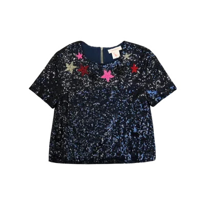 Semsem Kids' Lulu Top In Gunmetal Grey