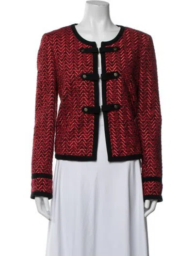 Pre-owned Semsem Patterned Jacket In Red