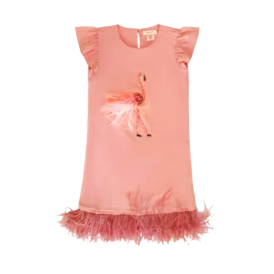 Semsem Kids' Pink Flamingo T In Salmon Pink
