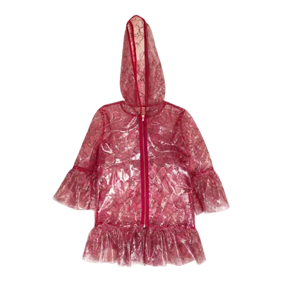 Semsem Kids' Lana Rain Coat In Smoke Grey