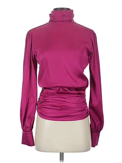 Pre-owned Sen Long Sleeve Blouse In Burgundy