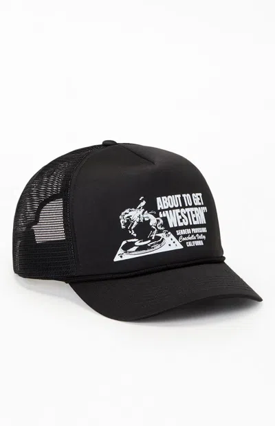 Sendero Get Western Trucker Hat In Black In Blue