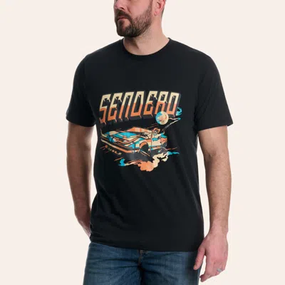 Sendero Men's Black Cosmic Cadillac Graphic T-shirt