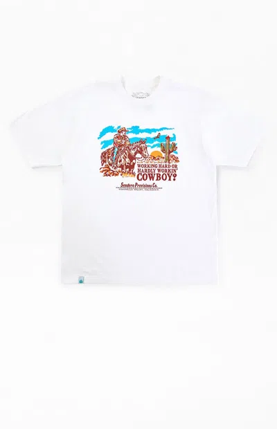 Sendero Men's Working Hard Cowboy T-shirt In White