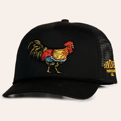 Sendero Provisions Co. Black Yardbird Embroidered Curved Bill Rope Trucker Cap