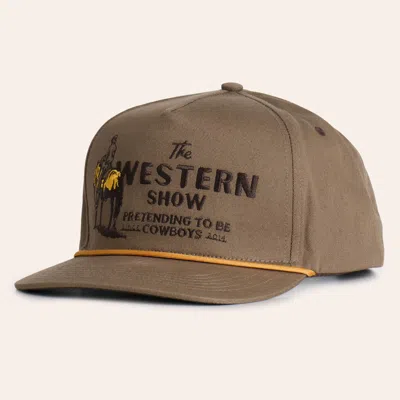 Sendero Provisions Co. Brown Western Show Embroidered Rope Flat Bill Cap